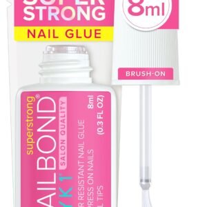 NailBond Super Strong Nail Glue – 8ml Brush-On for Press-Ons & Tips