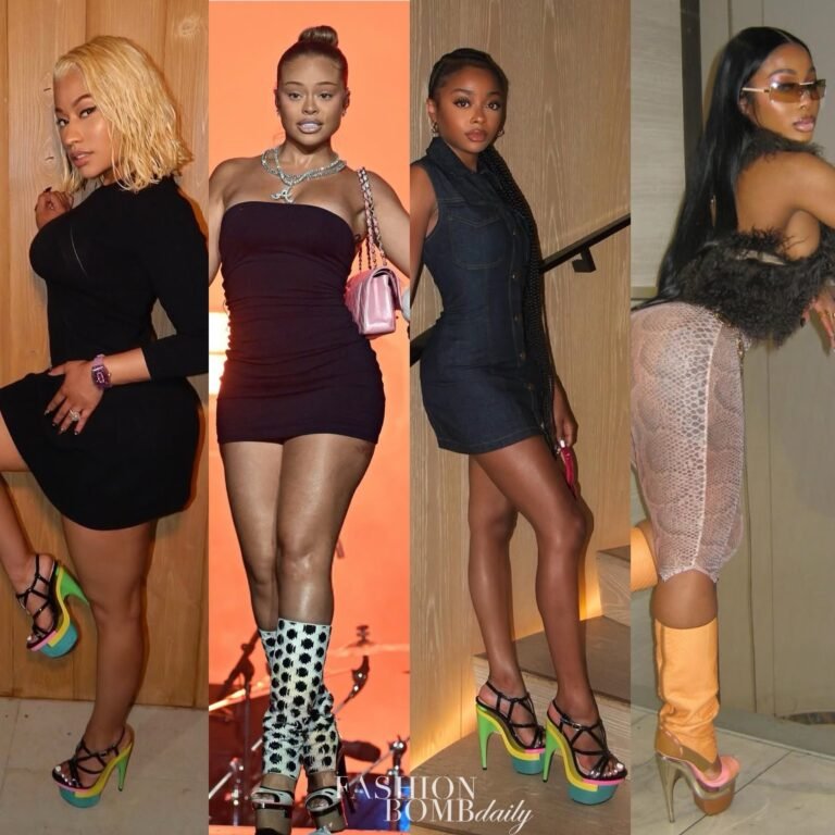Fashion Forward: Latto, Nicki Minaj, and Skai Jackson Dazzle in Vintage Versace Spring 2010 Heels