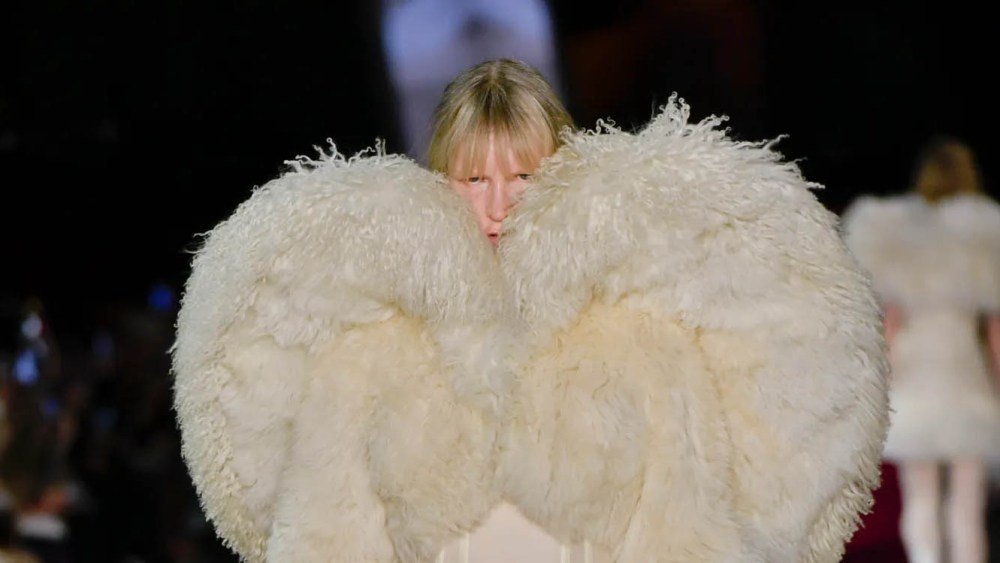 Paris Fashion Week Winner: Alexander McQueen’s Shearling Evening Jacket Gives the Column Dress a Seductive Edge