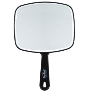 ForPro Premium Handheld Mirror with Handle, 6.3″ x 9.6″, Black
