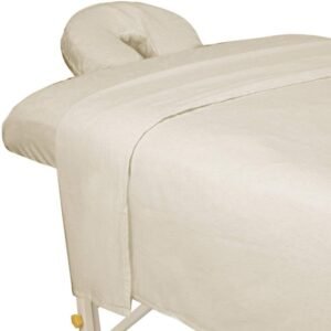 ForPro Premium 3-Piece Flannel Massage Sheet Set – Natural