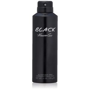 Kenneth Cole Black All Over Body Spray for Men, 6 Fl Oz