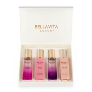 BellaVita Luxury Women’s Perfume Gift Set (4x20ml) – Floral & Spicy