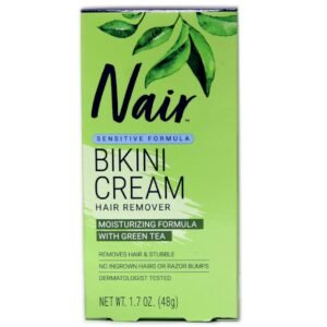 Nair Sensitive Bikini Cream with Green Tea, 1.7 oz