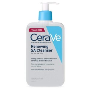 CeraVe Renewing Salicylic Acid Cleanser with Hyaluronic Acid – 16oz