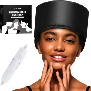 Electric Thermal Steamer Cap for Natural Black Hair – Spa Treatment