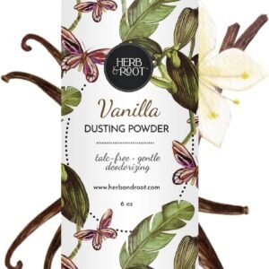 Talc-Free Vanilla Body Powder with Arrowroot & Oats – Chafing Relief, Deodorizer, Baby Powder Alternative