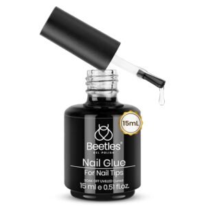 Beetles 9-in-1 Nail Glue Gel, 0.5 Fl Oz – Strong, Versatile Formula
