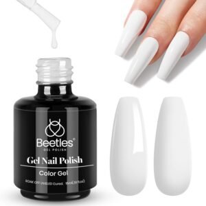 Beetles White Gel Nail Polish 15ml – Perfect for DIY Manicures