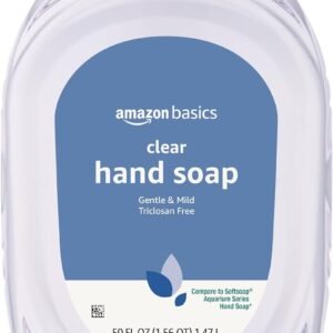 Amazon Basics Clear Liquid Hand Soap Refill, 50 Oz, Triclosan-Free