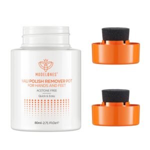 Modelones Non-Drying Nail Polish Remover Pot with Jojoba Oil 2.71 Fl Oz