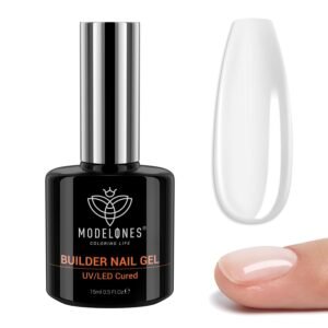 Modelones 7-in-1 Builder Nail Gel – Clear Rubber Base Coat & Strengthener