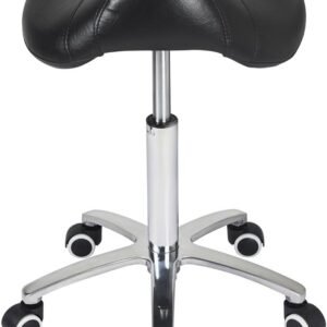 Antlu Adjustable Rolling Saddle Stool – Medical, Salon, Spa, Black