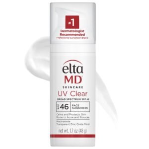 EltaMD UV Clear Sunscreen SPF 46 – Oil-Free, Zinc Oxide, Dermatologist Recommended