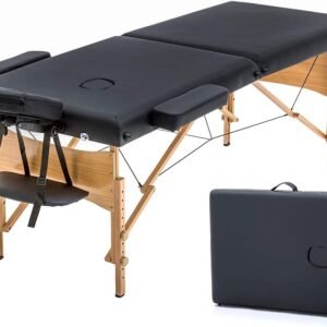 Portable 24″ Massage Table – Adjustable, Folding with Bag for Spa & Facial