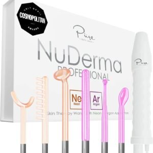 NuDerma Professional Skin Therapy Wand – 6 Neon & Argon Wands