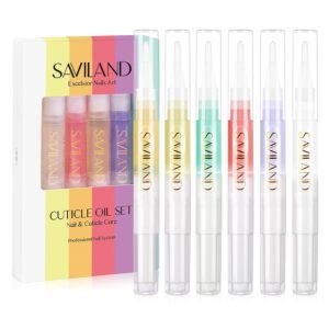 SAVILAND 6PCS Cuticle Oil Pen with Vitamin E – Nail Strengthener