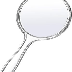 Double-Sided Handheld Mirror – 3.9″ x 8.3″ Magnifying Makeup Mirror