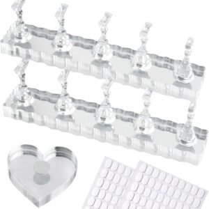 Magnetic Nail Stand Kit with 200PCS Tape & Heart-Shaped Holder