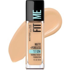 Maybelline Fit Me Matte Poreless Foundation, Natural Beige, 1 oz