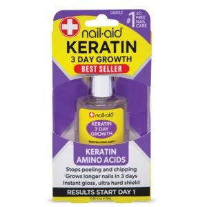 Nail-Aid Keratin 3-Day Growth Treatment & Strengthener, Clear 0.55 oz