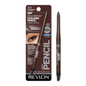 Revlon ColorStay Waterproof Eyeliner Pencil, 202 Black Brown 0.01 oz