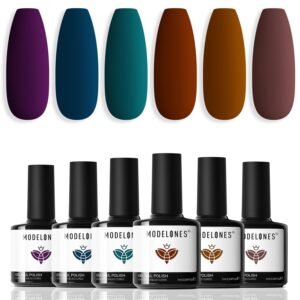 Modelones 6-Piece Dark Gel Nail Polish Set – Morandi Shades