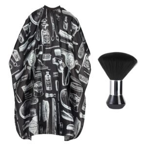 Professional Hair Cutting Cape & Neck Duster Brush – Large Salon Cape