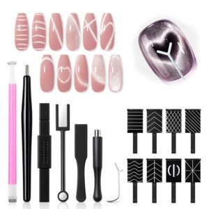 Modelones 15PCS Cat Eye Magnetic Nail Polish Set – Wand & Tools