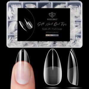 Modelones Almond Fake Nail Tips – 510Pcs Gel Nail Kit, 15 Sizes