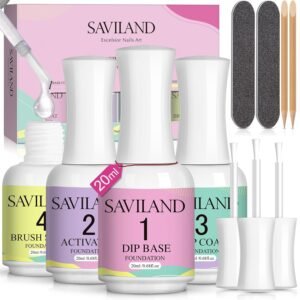 SAVILAND 20ml Dip Powder Liquid Set | Base, Activator, Top Coat