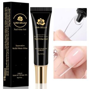 UNA GELLA 15ml Nail Glue Gel for Acrylic & Press-On Tips, UV/LED Cure