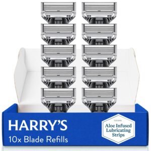Harry’s Premium Razor Blade Refills – 10 Count, German Engineered