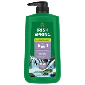 Irish Spring 5-in-1 Men’s Body Wash, 30 oz – Fresh & Clean 24hrs