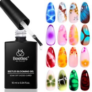 Beetles Blooming Gel Nail Polish – Clear UV/LED 10ml for Floral Designs