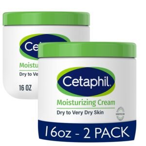 Cetaphil 16 oz Moisturizer Cream for Sensitive, Dry Skin – 2 Pack