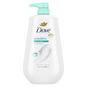 Dove Sensitive Skin Body Wash with Pump, 30.6 oz – Moisturizing Cleanser