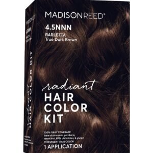 Madison Reed Radiant 4.5NNN Darkest Brown Hair Color Kit – PPD & Ammonia Free, 100% Gray Coverage