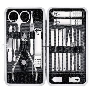 Stainless Steel Nail Clippers Set – 18-Piece Manicure Pedicure Kit