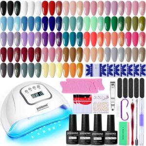 JODSONE Gel Nail Polish Kit with UV Light – 32 Colors & Tools