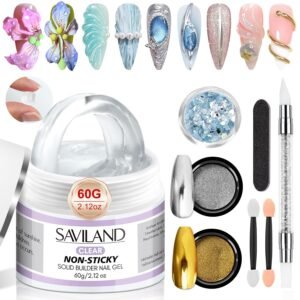 SAVILAND 60g Solid Builder Nail Gel – 3D Sculpting & Art Glue
