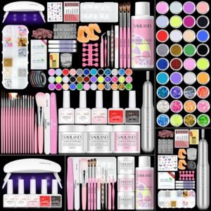SAVILAND Acrylic Nail Kit with Drill: All-in-One Set for Beginners
