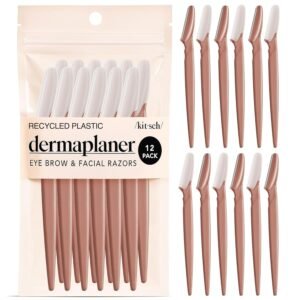 Kitsch 12-Pc Dermaplane Razor Set for Women & Men – Terracotta
