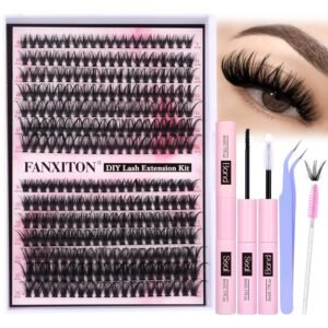 FANXITON DIY Lash Extension Kit – 280 pcs Volume Clusters