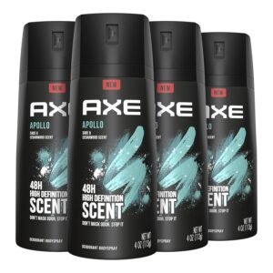 AXE Apollo Body Spray for Men, Sage & Cedarwood, 4oz – 4 Pack