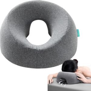 Face Down Massage Pillow for Prone Sleeping & Recovery – Grey