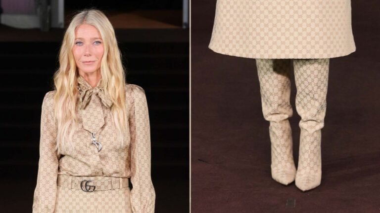 Gwyneth Paltrow Stuns in Monogram Gucci Boots at Milan Fashion Week