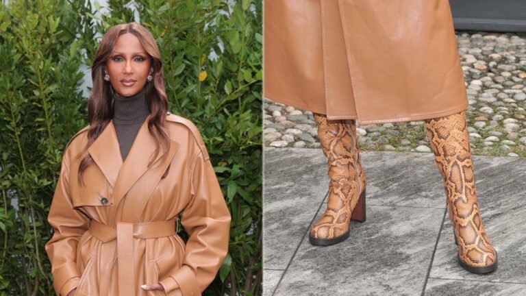 Iman Stuns in Tod’s Python Boots at Milan Fashion Week, Cementing the Snakeskin Trend
