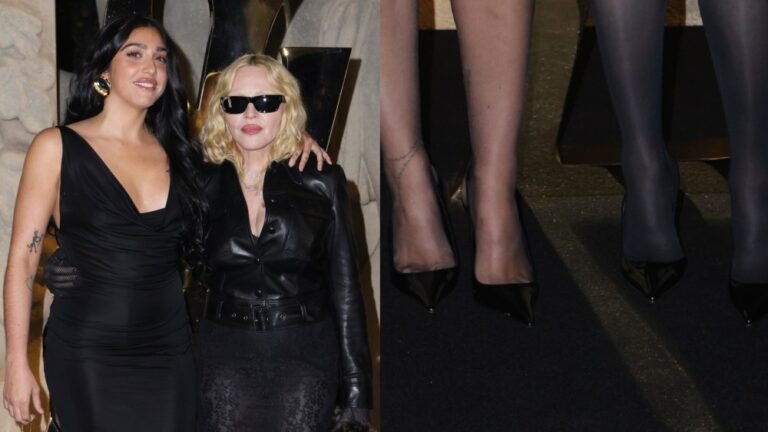 Madonna and Lourdes Leon Twin in Matching Slingback Pumps at Saint Laurent’s Spring 2026 Paris Fashion Week Show