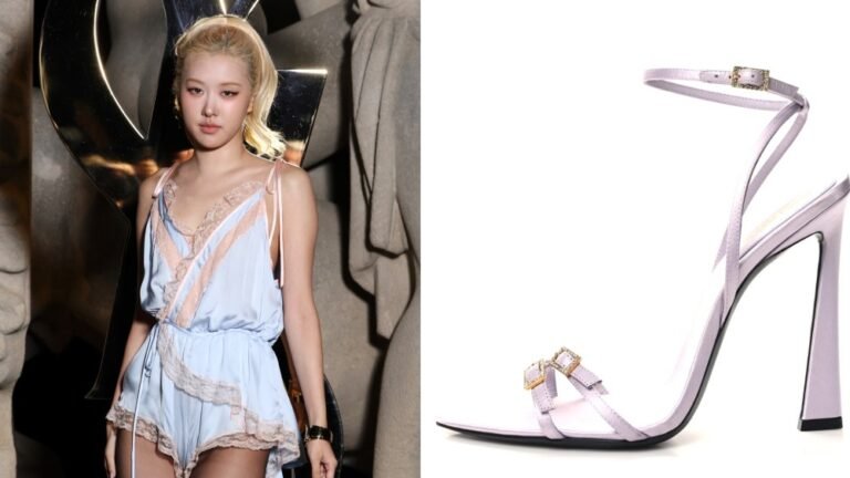 BLACKPINK’s Rosé Dazzles at Saint Laurent’s Spring 2026 Show in Lilac Satin Sandals
